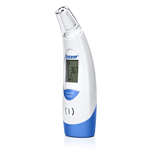 Preisvergleich Produktbild Rycom 3 Modi LCD digitales Infrarot Ohr Thermometer , Dreifarbige Hintergrundbeleuchtung Ohrthermometer , Speichern neueste 10 Messdaten , medizinische Babythermometer , Fieberthermometer für Baby Kind Erwachsene
