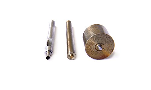 3er set: Stanzen Set, Hohl Loch Stanze, und 100 Stück von 3mm Ösen – Tülle und Scheiben Einstellwerkzeug Set Für für Bekleidung, Lederhandwerk und Scrapbooking – Silbern - 4