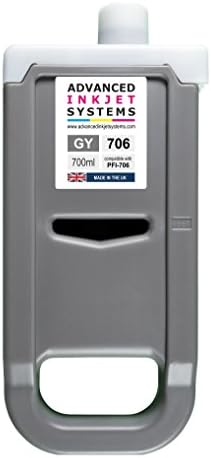 Compatible Canon PFI-706GY PFI 706 GY Grey Ink Cartridge 700ml (6690B001AA) For Canon IPF8300 IPF8300S IPF8400 IPF9400 IPF9400S printers.