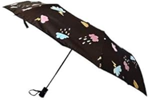 GOODFORGOODS Goods4good Paraguas Que Cambia de Color con la Lluvia, para Mujeres/señoras/Hombres, pequeño, para Bolsillo, Plegable, con Apertura automática y un diámetro de 98 cm