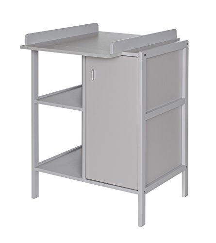 Preisvergleich Produktbild Geuther - Wickelregal Robby, mit Tür und Einlegeboden, abnehmbarer Wickelaufsatz, grau