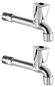 Joyway AcuraMini Long Body Bib Cock Bathroom Tap With Quarter Turn Foam Flow (Pack of 2 Pieces)