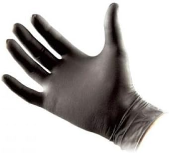 Black Nitrile Gloves - Rolled 10 pairs Large