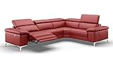 Sofa ist komplett bezogen mit weichem Rindsleder, italienisches Design