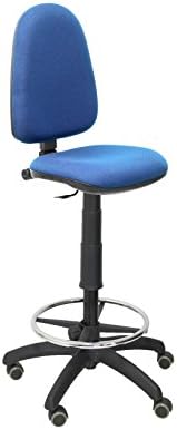 Piqueras and Crespo t04cp – Ergonomic Stool, Adjustable In Height, Hoop Footrest and Wheels Parquet navy