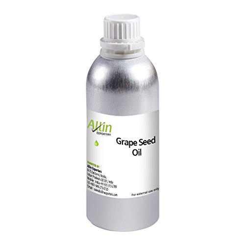 Allin Exporters Cold Pressed Grape Seed Oil 1000 Ml 100% Natural Moisturizer & Antioxidant For Skin, Hair & Nails Presence Of Vitamins E, C & D