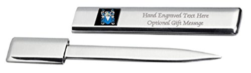 Orgain Family Crest Surname Coat of Arms Heraldry Engraved Letter Opener