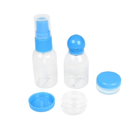 Travel Cosmetic Set Plastic 30ml Spray Bottle Cream Boxes Spatula 5 in 1