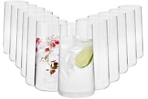 KROSNO Highballglas 12-pack, 550 ml, Avant-Garde-kollektionen | Höga dricksglas för cocktails, vatten, juice, lemonad, longdr
