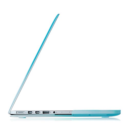 kwmobile Hardcase Laptop Hülle für Apple MacBook Pro Retina 13″ (ab Ende 2012) – Zwei Farben Design Hellblau Transparent dünne gummierte Schutzhülle Cover Case Tasche - 3