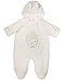 The Essential One - Unisex Lamb Fleece Baby Pramsuit Snowsuit - Beige White - 0-3 Months - EO234