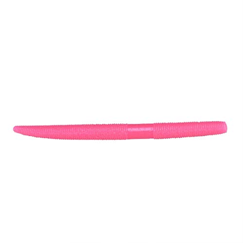 AonePro, esche da pesca morbide, in plastica, 8 pezzi, da 14 cm, a forma di verme, esche artificiali per pesca in acqua dolce e salata, per bassfishing con Wacky Rig, colore: rosa