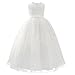 Produktbild Mädchen Kleider Dasongff Spitze Mädchen Prinzessin Kleid Kinder Party Hochzeit Brautjungfer Formale Ballkleid Verrücktes Kleid Glanz Partei Kostüm Ärmellos Sommerkleider (150, Weiß)
