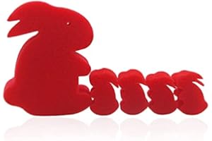 SUMAG Magie 5 lots de Lapins en éponge - Accessoires de gimmick - pour Faire des Tours de Magie ou disparition - Rouge