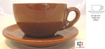 Nuova Point PaLERMO Lattetassen M108 Latte Mug, Brown / 6 St O U