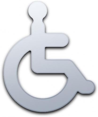 Disabled Sign Toilet Door Sign Mirror 12cm x 9cm