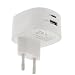 Produktbild Eurosell - USB + Type C USB-C Schnellladegerät Universal 2fach Ladegerät - Steckernetzteil Netzteil 2er USB Dual Stromversorgung - EU DE weiss