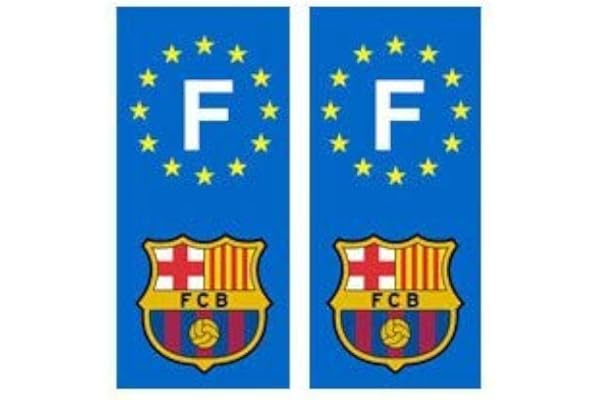 Barça Barcelone autocollant Foot - Angles : arrondis
