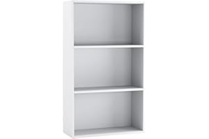 URBNLIVING Wide 3 Shelf Tier Wooden Bookcase Cabinet Storage Shelving Display Shelves Unit