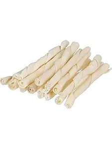 PSK PET MART Dog Pets Rawhide Dog Treat, White Twisted Chew-Sticks Good for All Dog Breeds 1kg Fresh & Natural