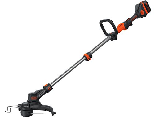 Black+Decker 36V Li-Ion Akku-Rasentrimmer Motorsense Rasenkantenschneider mit AFS Reflex, Akku und Ladegerät, 33cm Schnittbreite, STB3620L, schwarz orange