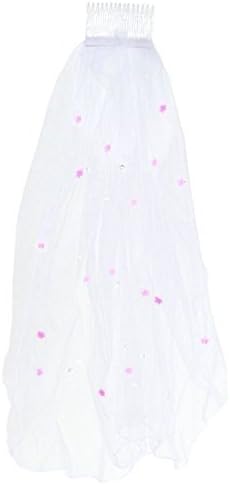 WJiXin VEIL COMB Bride to Be Hen Night Party Accessory Comb with Diamantes Vail Gift