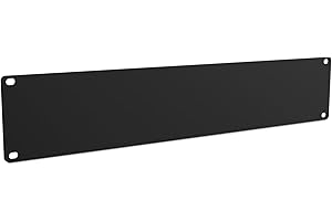 Audibax Pro Rack Panel 2U - Accessoire pour Panneau Rack 2U - Montage dans des Armoires Rack ou Serveur 19 Pouces - Cache Aveugle - Compatibilité Universelle - en Acier - Couleur Noire
