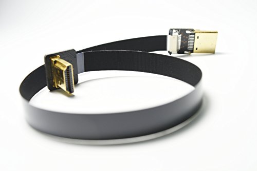 Neue schwarze FPV HDMI Kabel Standard-Schnittstelle zu Standard-Schnittstelle 90 Grad für RED BMCC FS7 C300 20CM - 4
