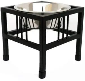 Pets Empire Pet Diner Elevated 1-Bowl Raised Dog Food Feeder Diner for Dogs and Cats Stainless Steel Food Bowl Water Bowls with Iron Stand for Dog Cat (X-Large (1600 ML))