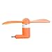 Produktbild Lamdoo Micro-USB-Lüfter, Mini-Micro-USB-OTG-Lüfter für Android-Smartphone Samsung LG HTC Huawei - Orange