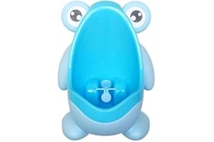 Bassulouda NiñO Urinario Infantil NiñO de Gancho Montado en la Pared Orinal Soporte de Entrenamiento para Orinal Inodoro Vertical para NiñOs-Azul