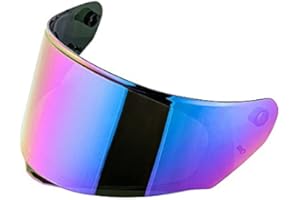 FANGZIN Adecuado LS2 Para viseras FF320 corriente de FF353 Rápido FF328 / FF800 Casco de la motocicleta original Reemplazar extra Lente Negro Iridium Plata (Color : Rainbow)