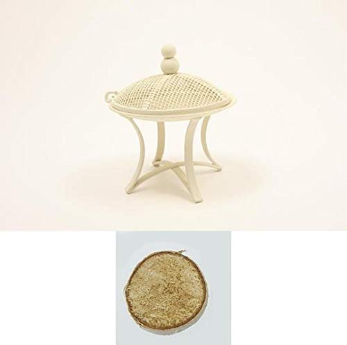 Preisvergleich Produktbild Dekop Minigarten, Feuerschale Mini, weiß, Höhe ca. 6cm mit Birkenscheibe