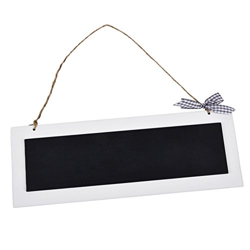 Tafel Deko Anhänger Holz 9x24cm weiss schwarz Memotafel Board