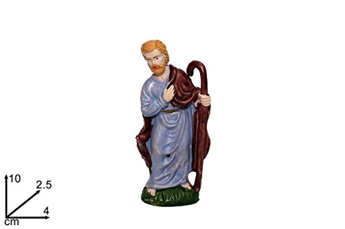 Statuina da presepe personaggio giuseppe in plastica economica 6505