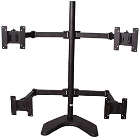 MonMount Free Standing Quad/Four LCD Monitor Stand Holds Up to 24-Inch Widescreen Displays, Black (LCD-6480B)