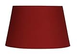 Oaks Lighting Abat-jour tambour en coton (Rouge)