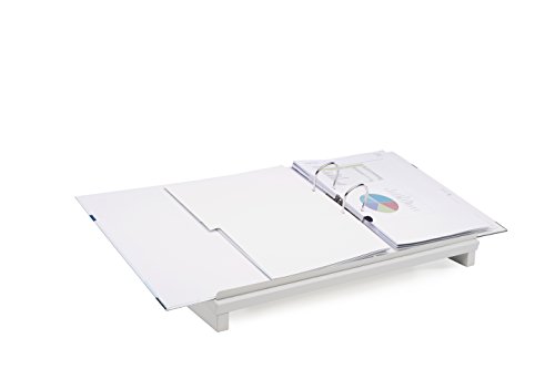 Design Vorlagenhalter Dokumentenhalter Laptophalter Weiss B / H / T 50 x 12 x 30 cm - 4