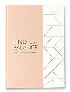 Find Your Balance 2022 Yearly Planner Undated 12 Month Planner and Journal to Schedule Your Day To-Do List | Gratitude Journal Productivity Tracker and Mood Tracker for Wellness with Stickers by The Journal Lab; 310 Pages (Cinnamon Brown)