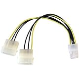 rhinocables 6 Pin PCI Express Graphic Graphics Card Power Cable to Twin Molex 15cm Length