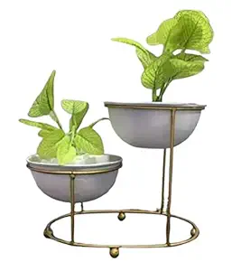 Plant World Decor Plant Pot with Iron Stand - Durable, Rust Free, Suitable for Indoor, Outdoor Plants