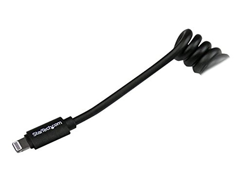 StarTech.com 60cm Apple 8-pin Lightning auf USB Spiralkabel für iPhone / iPod / iPad – 0,3m Ladekabel – Schwarz – St/St - 4