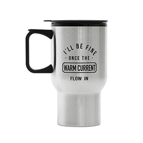 Heesung Taza de viaje, taza de café clásica con asa, 14oz taza de té libre de BPA