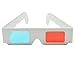 Price comparison product image ASVP Shop® 3D Glasses Made from White Card with Red and Cyan Lenses Suitable for Films, TV, Magazines, Comic Books, Anaglyph Videos, Internet Videos and Pictures and More (Pack of 4)