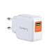 Produktbild Lumsing Quick Charge QC 3.0 USB Ladeadapter 18W mit Wandladegerät für Samsung Galaxy ,S6/ S7, iPhone 7/ 7 Plus/ 6s/ 6s plus, LG G5, iPad (Weiß)