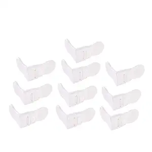 Babysafehouse 10 Piece Safety Lock for Cabinet, Drawer, Fridge, Toilet, Sliding Gate, Drawers and Appliances with Strong Tape for Kids Protection (White)