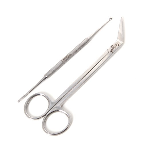 CANDURE® - Extra LONG Handled Angled Toe Nail Chiropody Scissors - Cut your nails effortlessly!