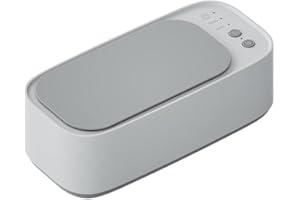 BOOCOOBERG Ultrasonic Jewelry Cleaner High Capacity Cleaning Eyeglasses Machine Low Noise Ultrasonic Machine for Jewelry,Ring,Necklace, Silver, Watches (Grey)