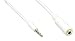 Produktbild Klinkenverlängerung 3,5mm, Stecker an Buchse (4polig), weiß, 1,5m, Good Connections®