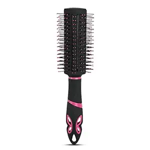 AGARO Delight Round Hair Brush For Adding Quick Curls And Column In The Hair, Pink